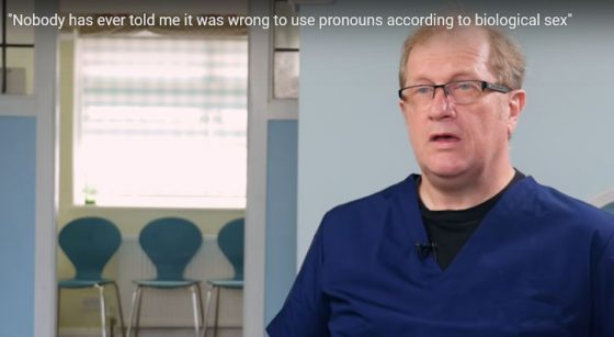 Nobody ever told me it was wrong to use pronouns according to biological sex